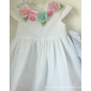 white flower girl's dress